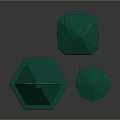 Green Decorative Lantern Furniture With Various Sizes Metal Frame And Glass Panels