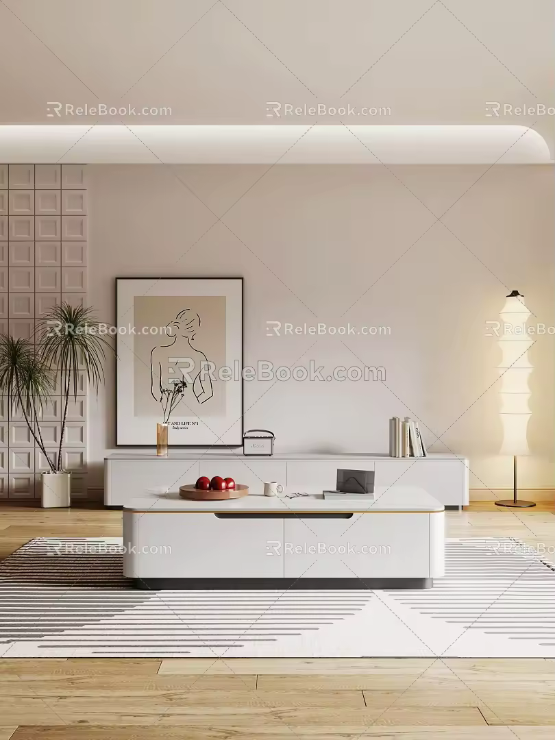 Simple coffee table 3d model