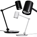 Modern Minimalist Desk Lamps With Black And White Sleek Adjustable Design