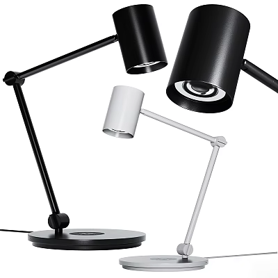 Modern Minimalist Desk Lamps With Black And White Sleek Adjustable Design 3d model
