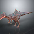 Colorful Dinosaur With Spiked Back Open Mouth Detailed Texture