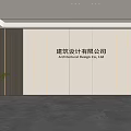 Modern Front Desk Background Wall Simple Background Wall Front Desk Reception Area Background Wall Company Front Desk Background Wall 3d model