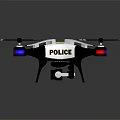 Smart Police Drone With Four Rotors Camera Police Logo And LED Lights