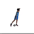 Short Sleeved Blue Sports Uniform With Winner Team Text On Green Background For Young Athletes