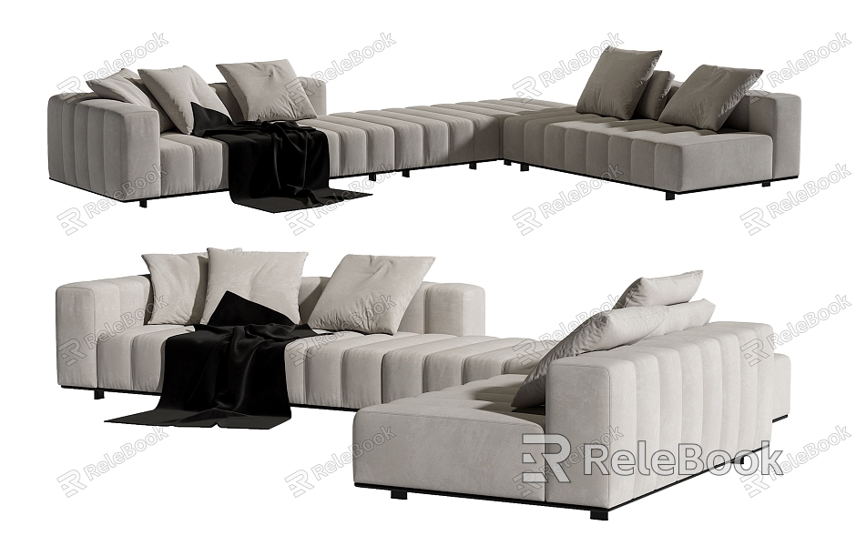 Modern Minotti multiplayer corner sofa model