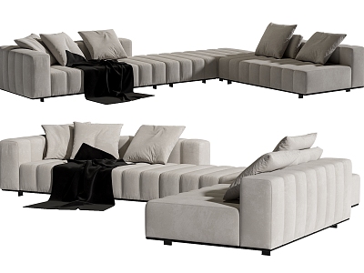 Modern Minotti multiplayer corner sofa model