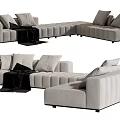 Modern Minotti multiplayer corner sofa 3d model