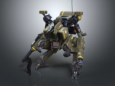 Modern Robot Mech Warrior Mech Soldier Machine Battlearm Mechanical Battlearm 3d model