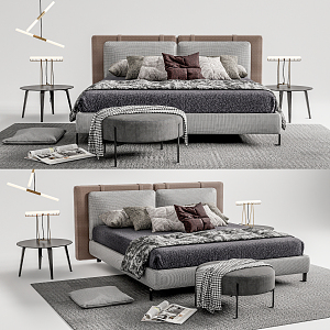 Modern Double Bed 3d model