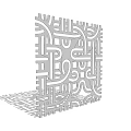 Decorative Gray Wall Panel With Intricate Laser Cut Geometric Patterns And Artistic Design 3d model