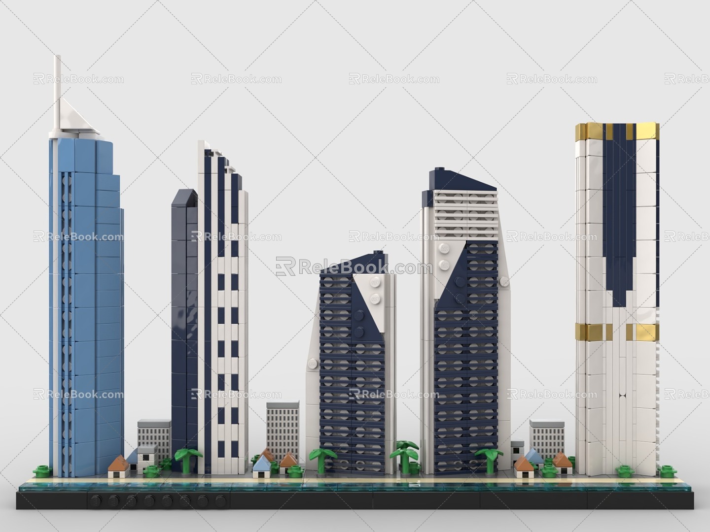 LEGO Toy Blocks City Building Group Australia Gold Coast City Skyline Australia Gold Coast Landmark Building 3d model