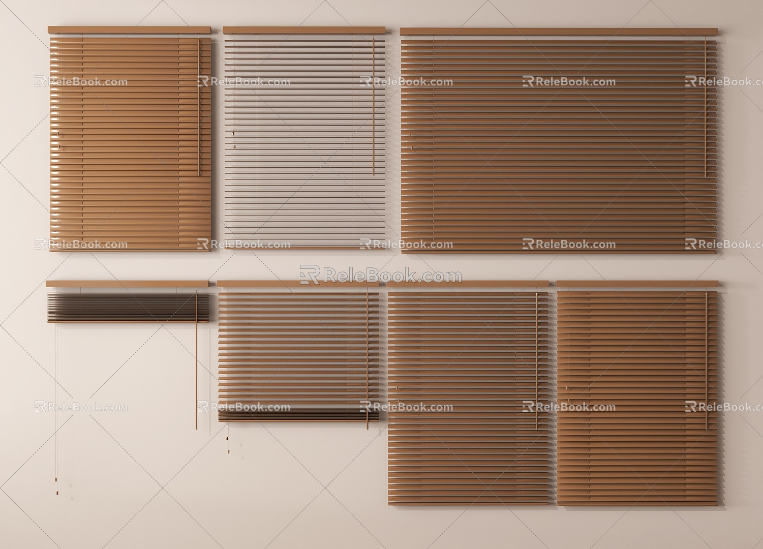 new chinese venetian blinds roller blinds bamboo blinds 3d model