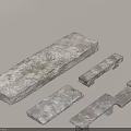 Natural Stone and Wood Slabs with Textured Surfaces in Various Sizes for Decorative Projects