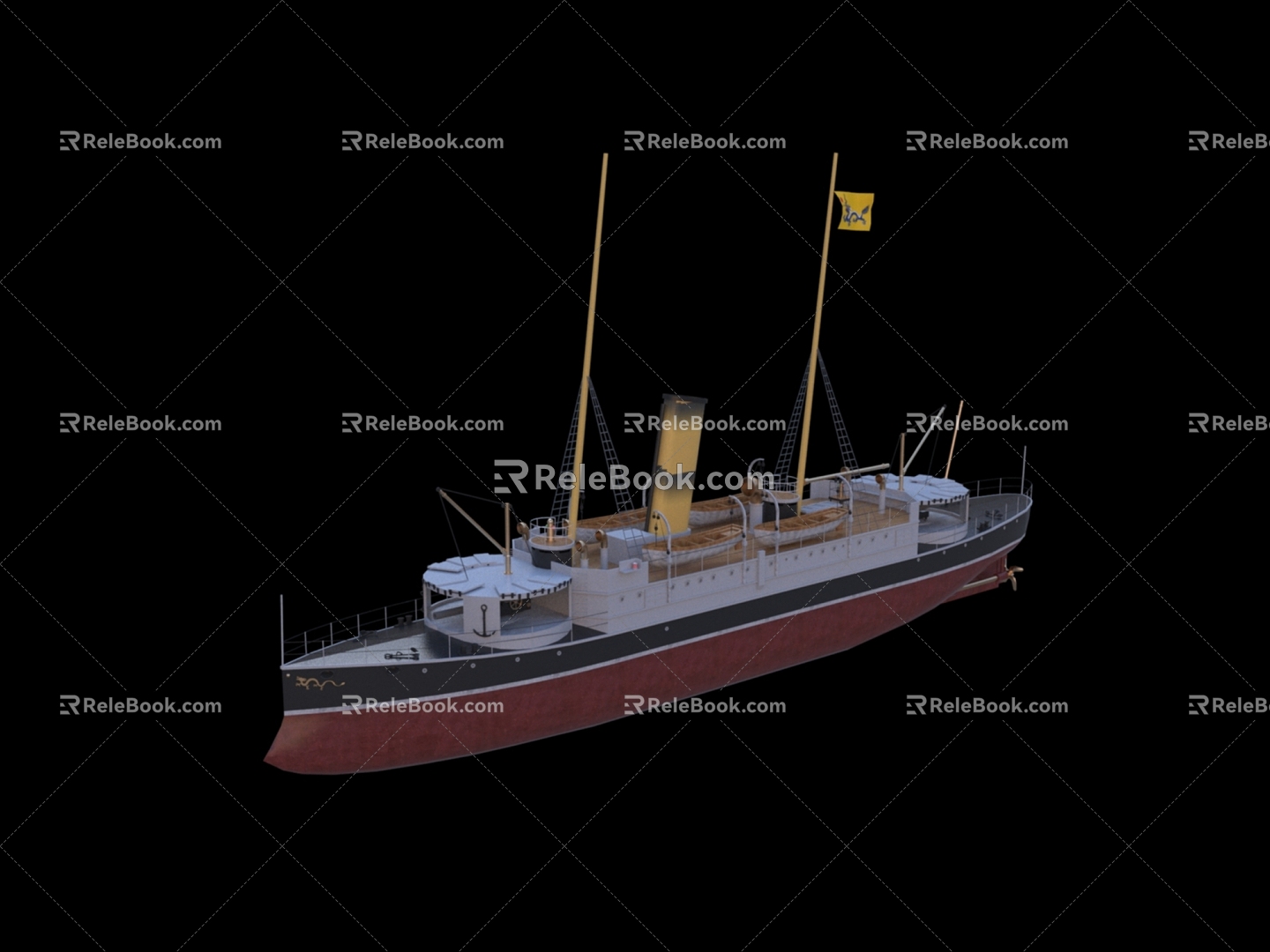 Beiyang Navy Crash Cruiser Chao Yong 3d model