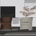 Modern Single Sofa Chair 3d model
