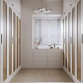 Modern style cloakroom ornaments combination 3d model