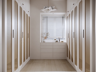 Modern style cloakroom ornaments combination 3d model