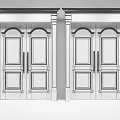 European-style double door 3d model