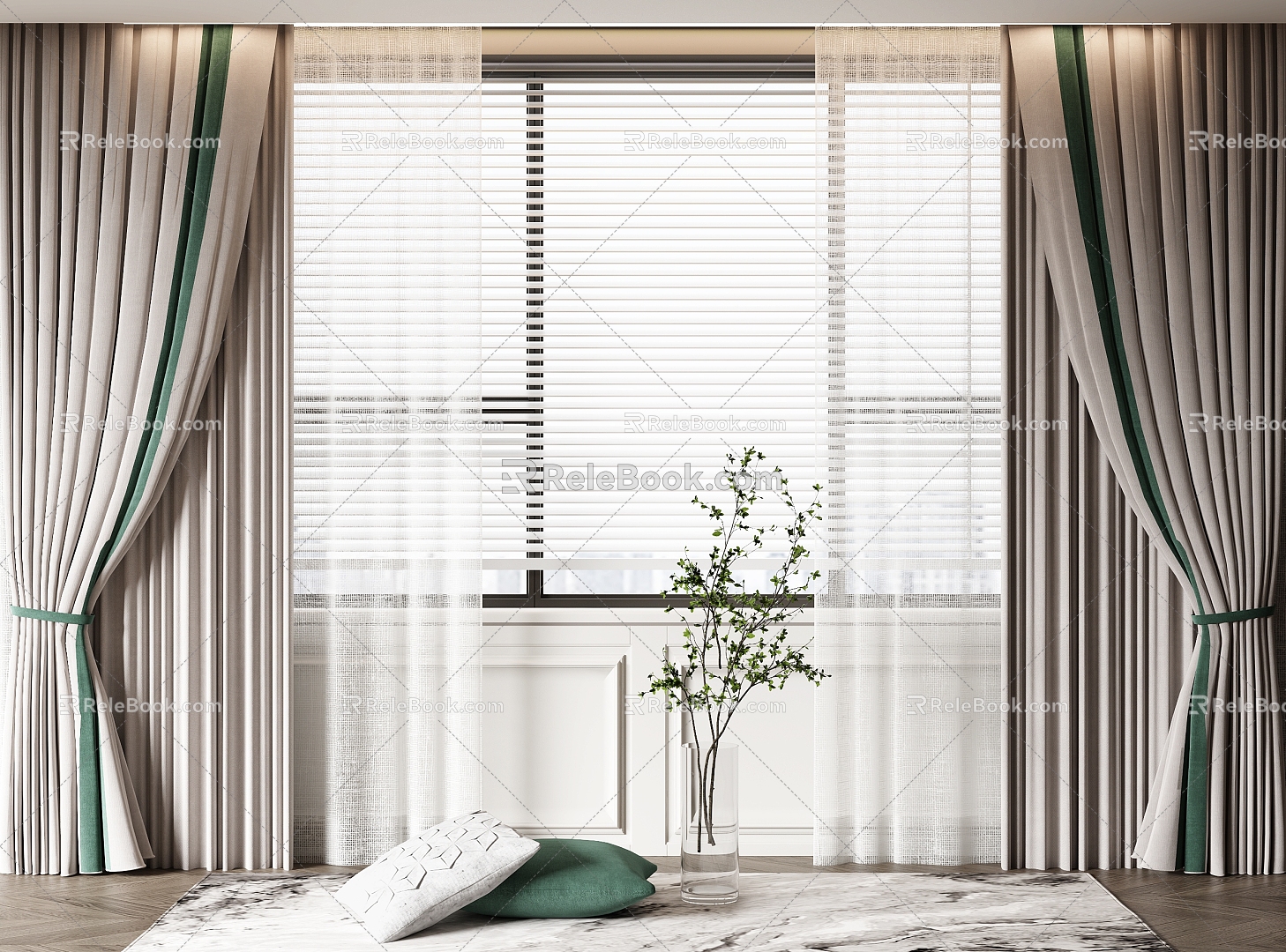 Curtain Fabric Curtain Color-matching Curtain Gauze Curtain model