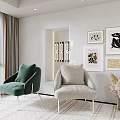 Modern single sofa 3d model