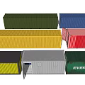 modern container 3d model