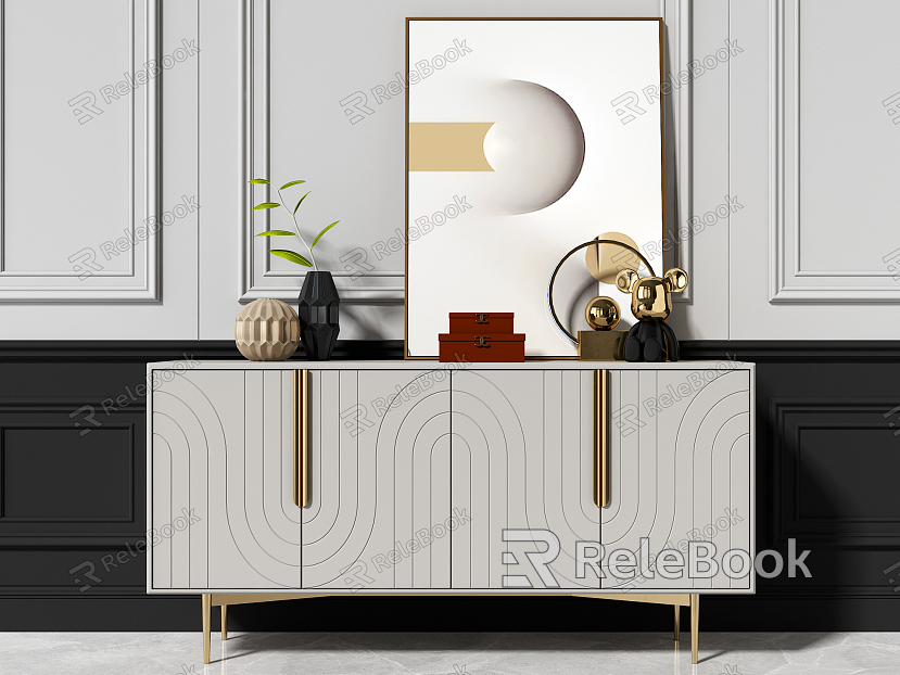 Modern Side Cabinet Entrance Cabinet Sideboard model