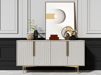 Modern Side Cabinet Entrance Cabinet Sideboard 3d model