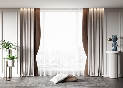 Modern Curtains 3d model