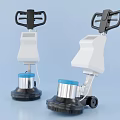 Industrial Floor Cleaning Machines With White Black Design Handle Blue Base And Wheels