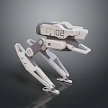 3D Model Of Futuristic Mechanical Quadruped Creature T02 Robot With Slender Legs