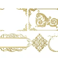 Jane European Flower Lattice Carved Hollow-out Flower Window Carved Corner Carved Gypsum Line Carved Window Pattern Carved 3d model