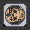 Intricate Metallic Cube With Visible Gear Mechanisms And Mechanical Components