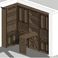 Wooden Wine Cabinet Design With Multiple Shelves And Wine Racks Storage