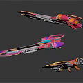 Colorful Wheeled Sports Equipment With Vibrant Red Pink Blue And Yellow Modern Design