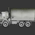 Military Green Army Truck With Camouflage Cover And Six Wheel Design