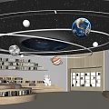 modern library 3d model
