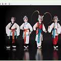 2D Peking Opera Characters Sheng Dan Jing Mo Chou Wu Dan Drama Characters Local Drama 3d model