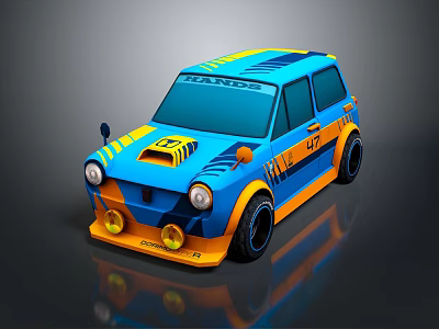 Hyundai Car Cartoon Car Cartoon Car Car 3d model Hyundai Car Cartoon Car Cartoon Car Car 3d model