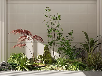 Landscape landscape sketch plant pile 3d model