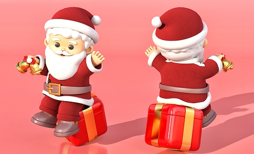 Christmas three-dimensional Santa gifts 3d model