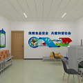 Daily Workshop Interior With Food Safety Slogan Shelves File Cabinets And Chairs