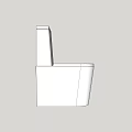 Modern White Ceramic Toilet With Sleek Design And Integrated Water Tank