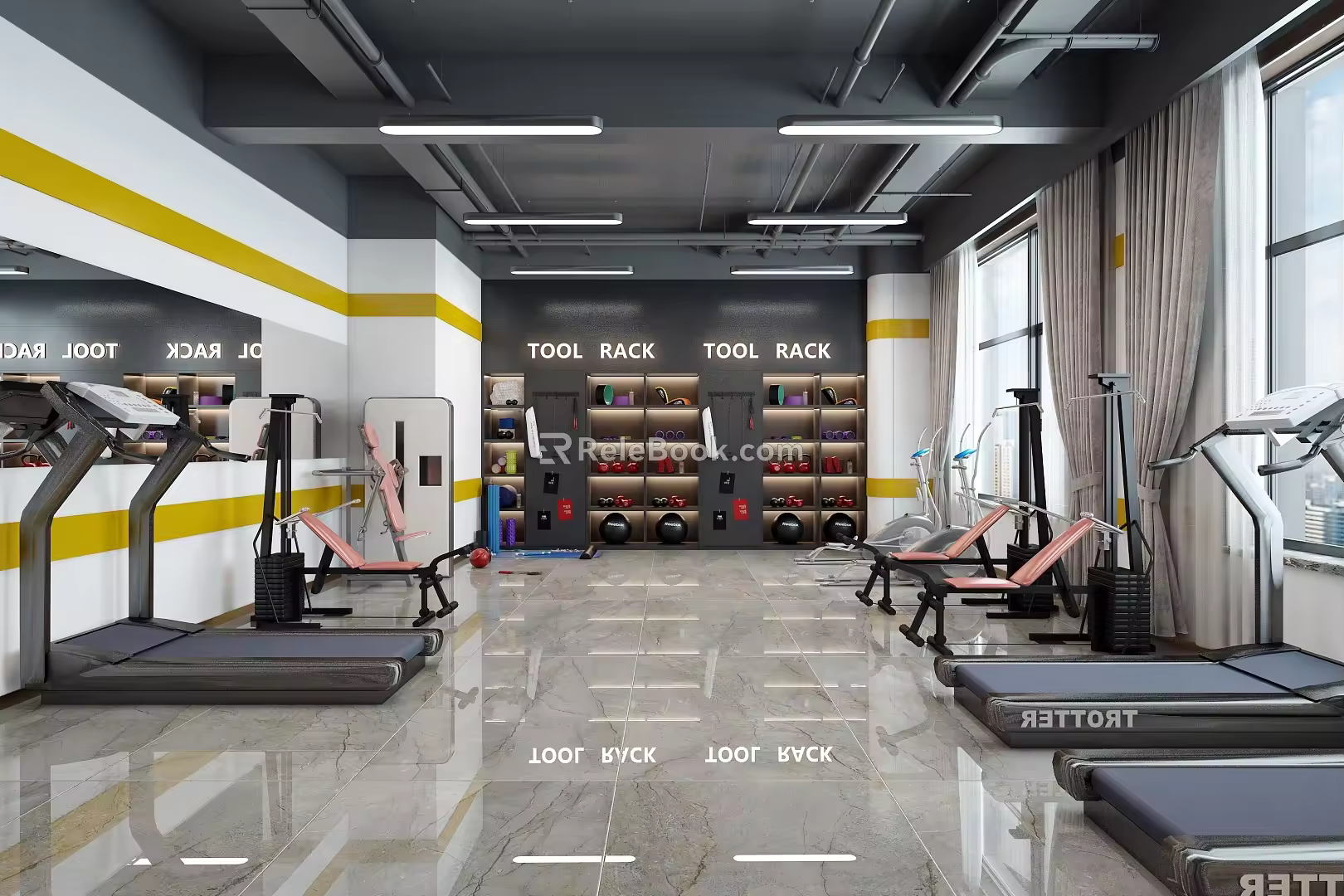 Modern Gym Simple Gym 3d model