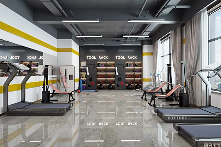 Modern Gym Simple Gym 3d model