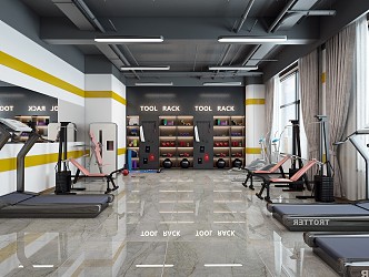 Modern Gym Simple Gym 3d model