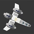 Futuristic Spacecraft 3D Model With Multi Engine Design For Cosmic Exploration