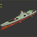 3D Model Of Warship Showcasing Modern Design