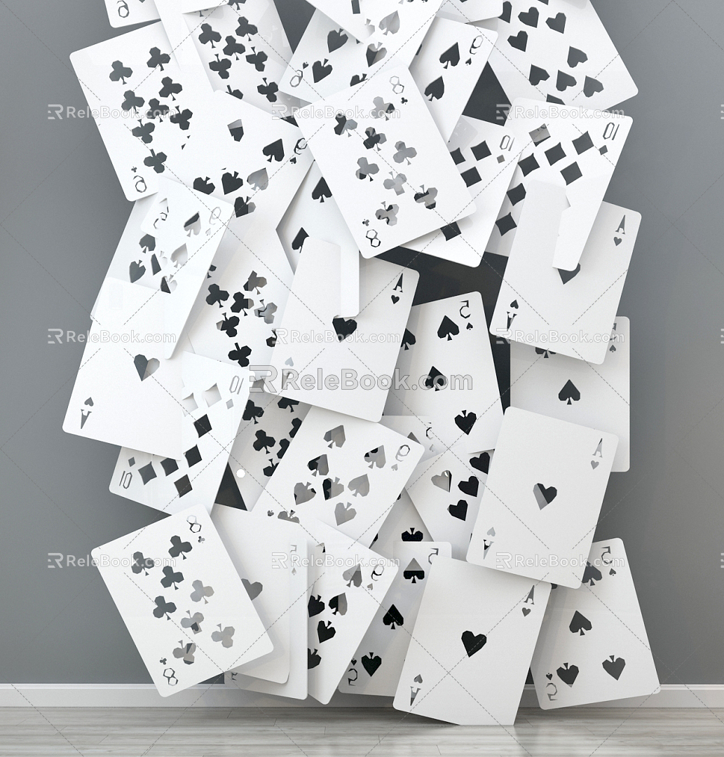 Modern Poker Poker Decorations 3d model