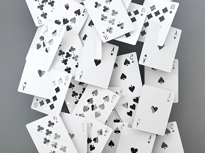 Modern Poker Decorations 3d model