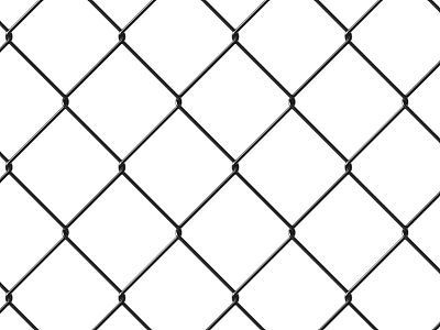 Durable Metal Chain Link Fence With Diamond Shaped Grid Design 3d model